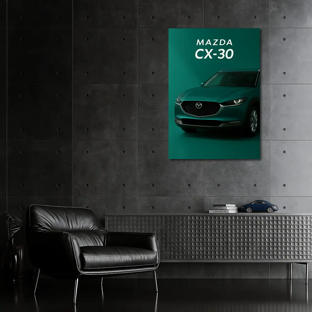 Mazda CX-30 Green SUV Dark Background – Wall Art