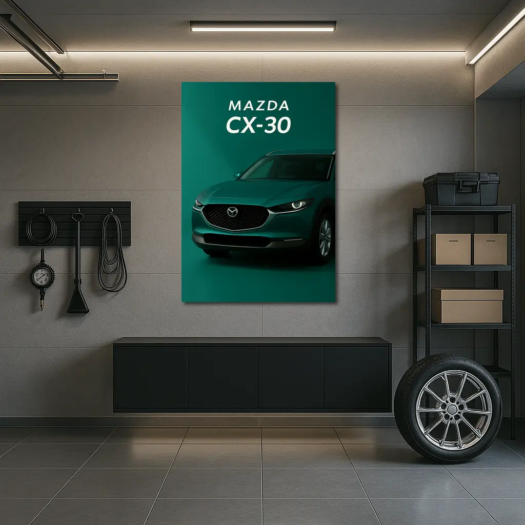 Mazda CX-30 Green SUV Dark Background – Wall Art