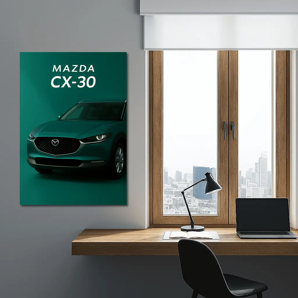 Mazda CX-30 Green SUV Dark Background – Wall Art