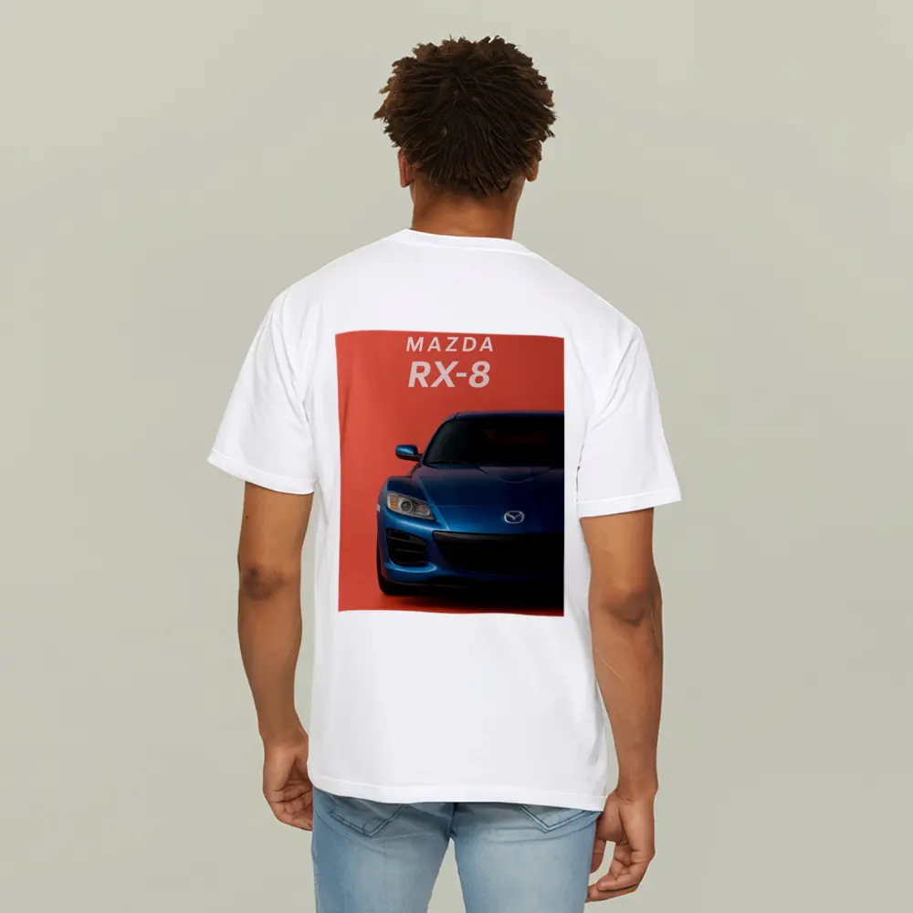 Mazda RX-8 Front View Orange Background – T-Shirts