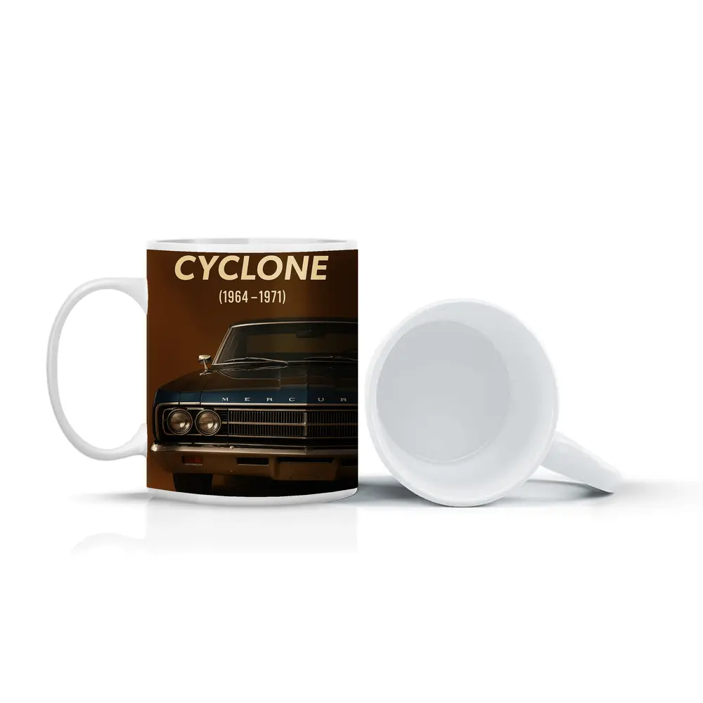 Mercury Cyclone Muscle Car Brown Background – Mugs