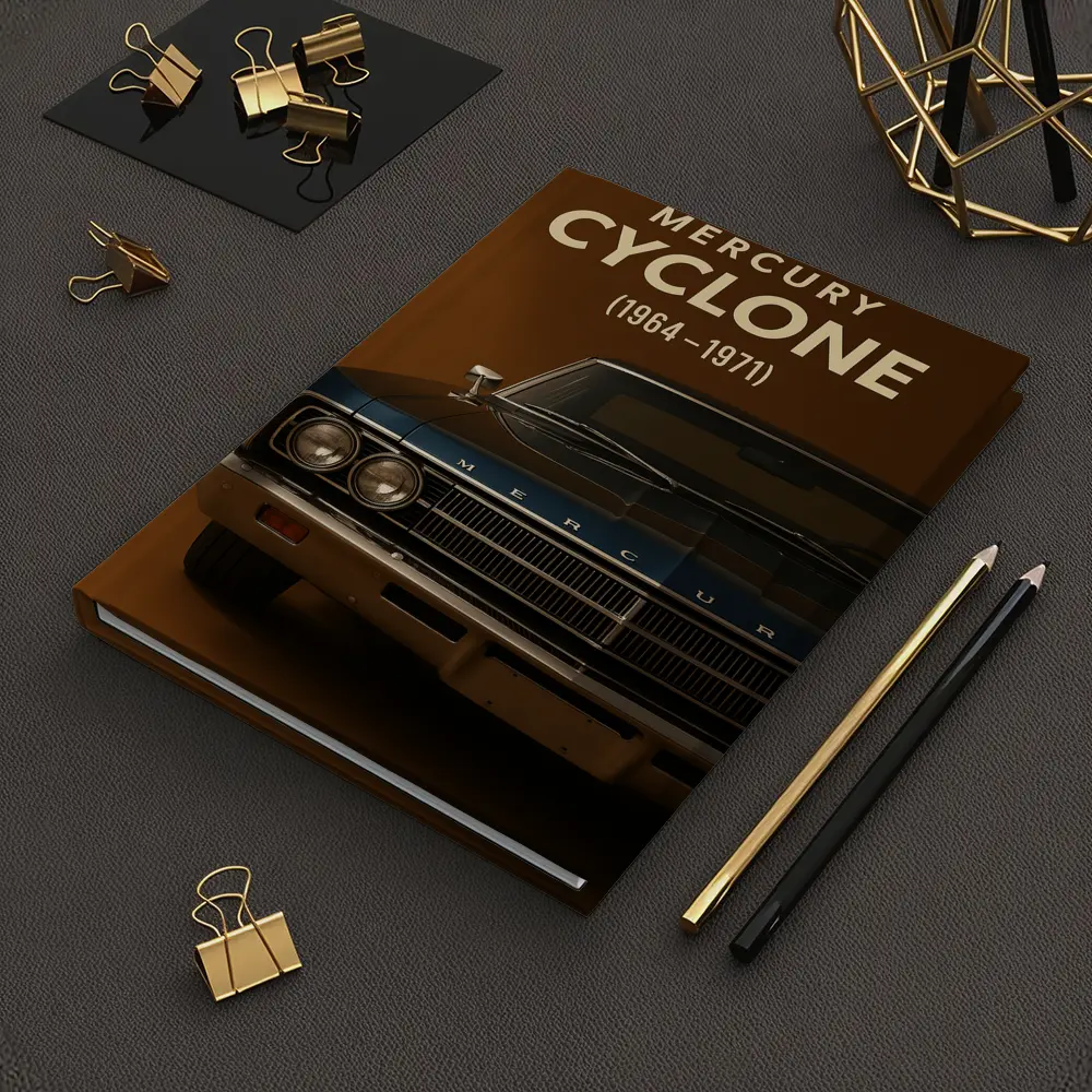 Mercury Cyclone Muscle Car Brown Background – Notebooks