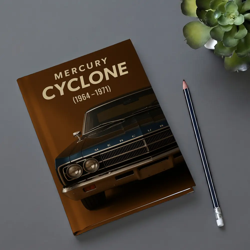Mercury Cyclone Muscle Car Brown Background – Notebooks