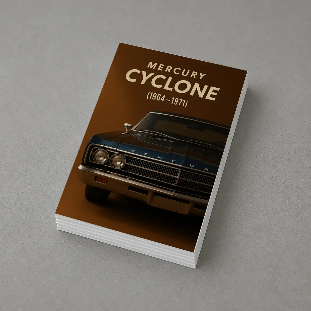 Mercury Cyclone Muscle Car Brown Background – Postcards