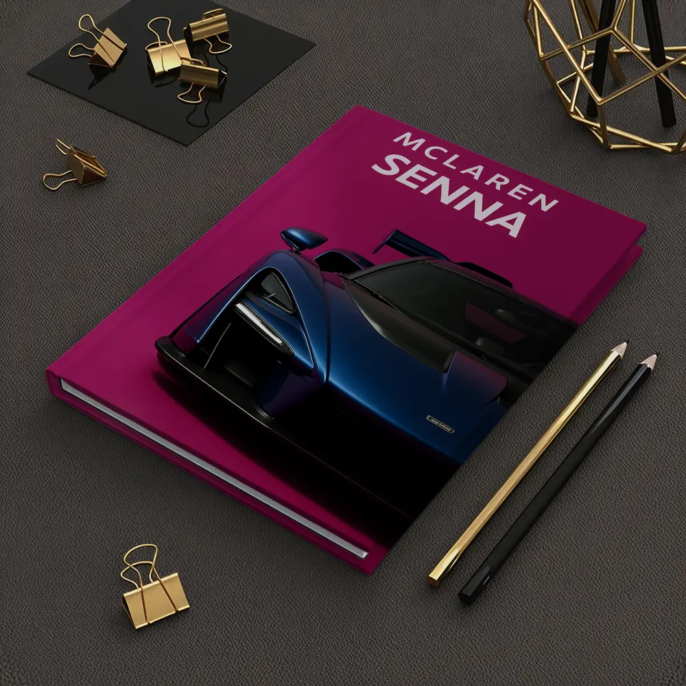 McLaren Senna Blue Supercar Pink Background – Notebooks