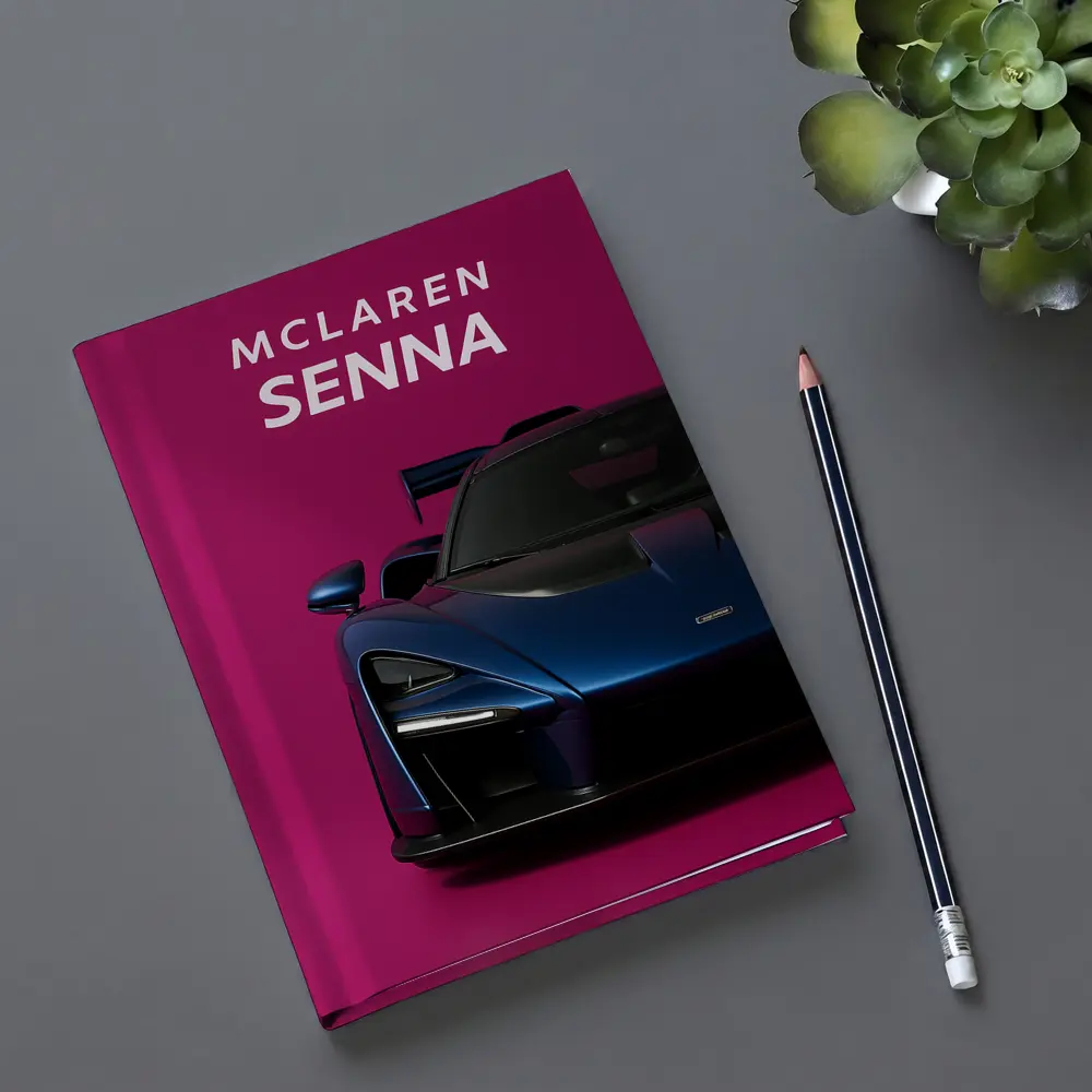 McLaren Senna Blue Supercar Pink Background – Notebooks