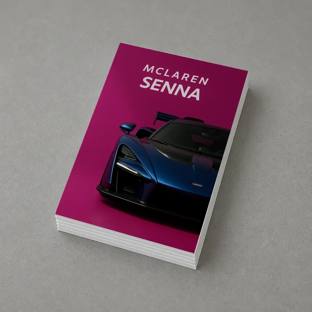 McLaren Senna Blue Supercar Pink Background – Postcards