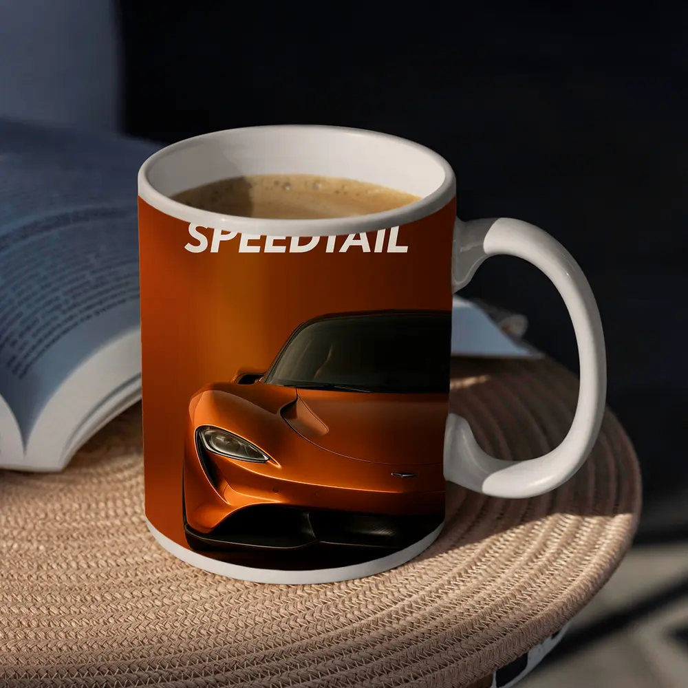 McLaren Speedtail Supercar Orange Studio – Mugs