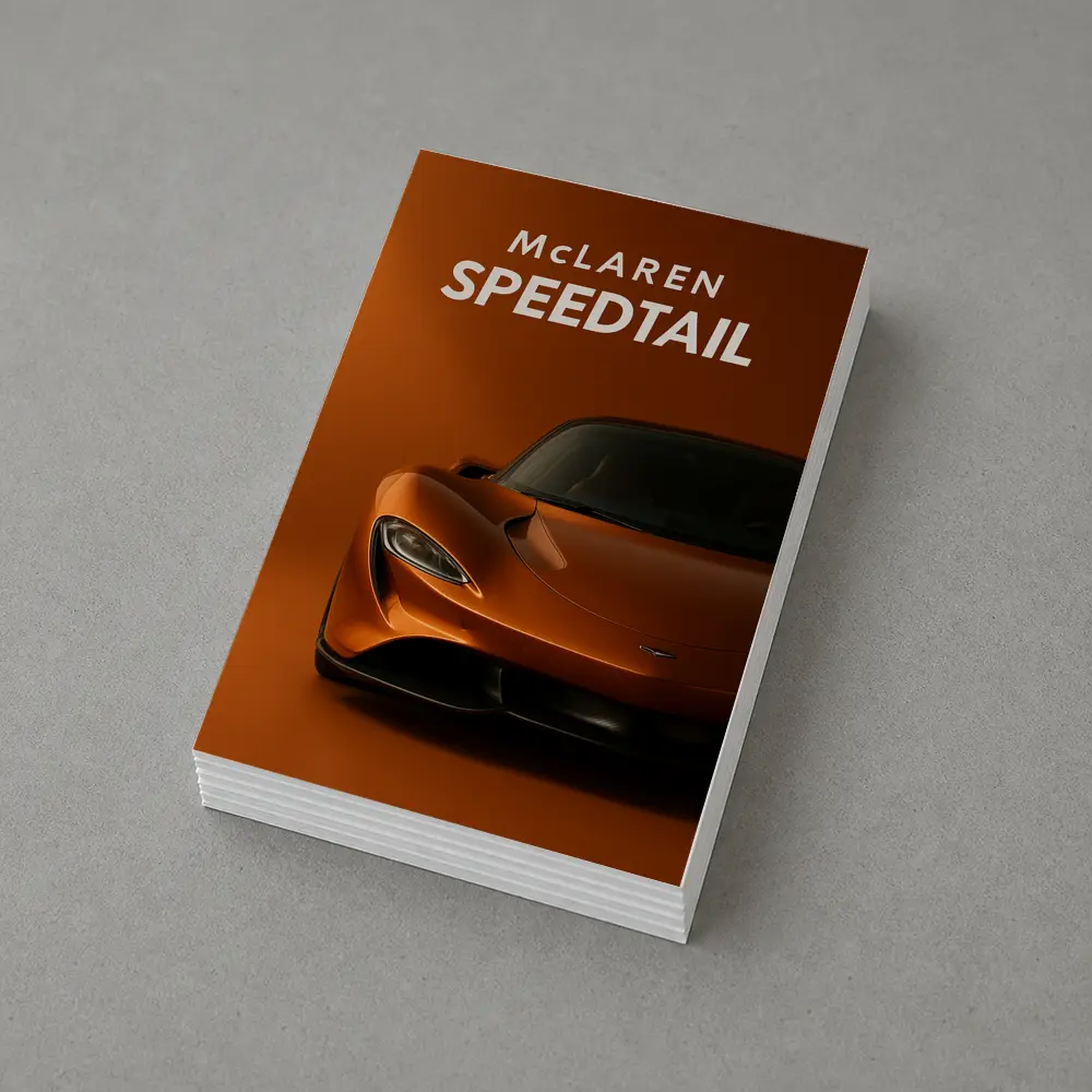 McLaren Speedtail Supercar Orange Studio – Postcards