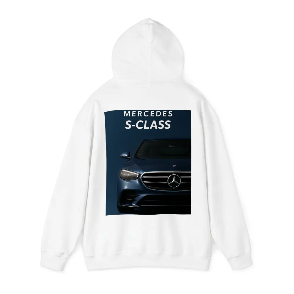 Mercedes S-Class Front View Dark Blue – Hoodies