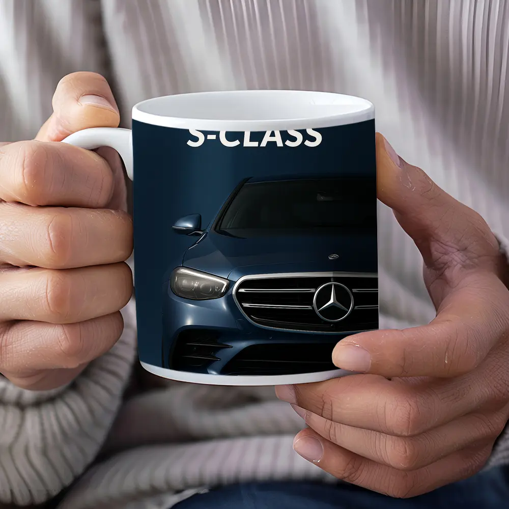 Mercedes S-Class Front View Dark Blue – Mugs