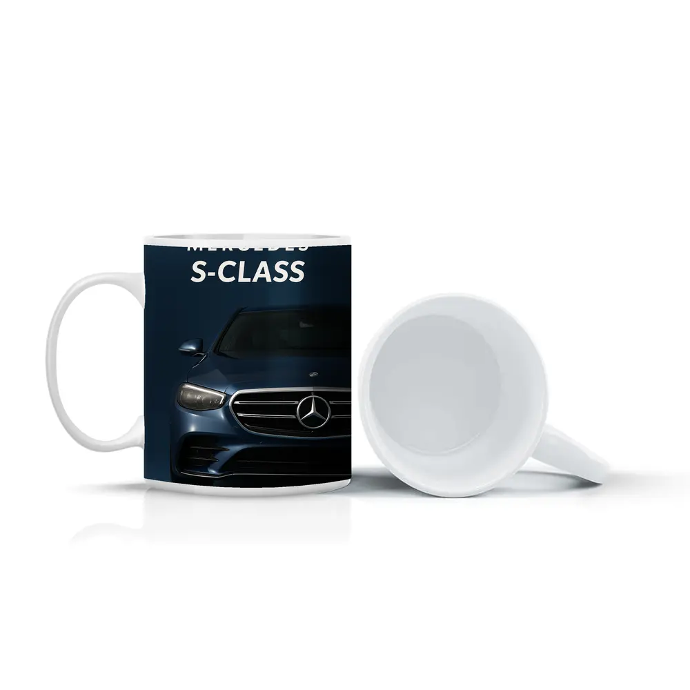 Mercedes S-Class Front View Dark Blue – Mugs