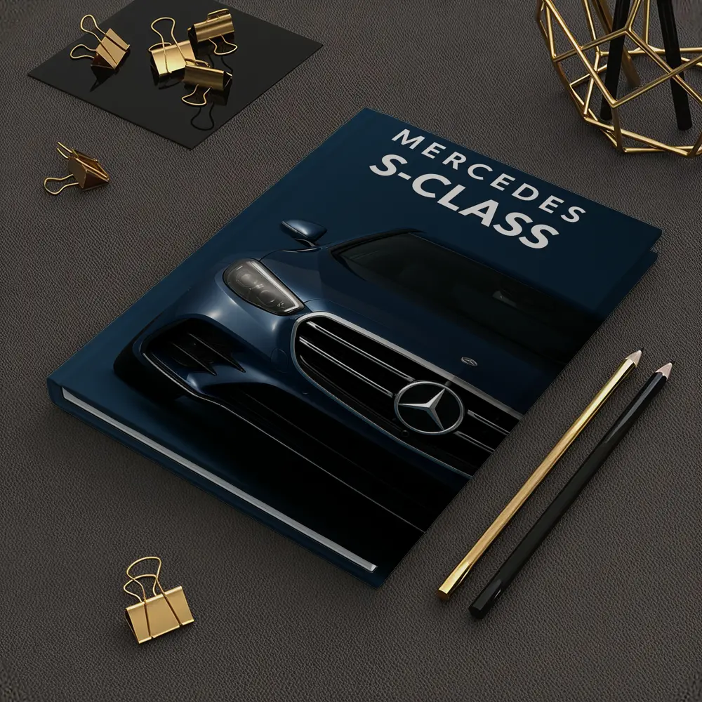 Mercedes S-Class Front View Dark Blue – Notebooks