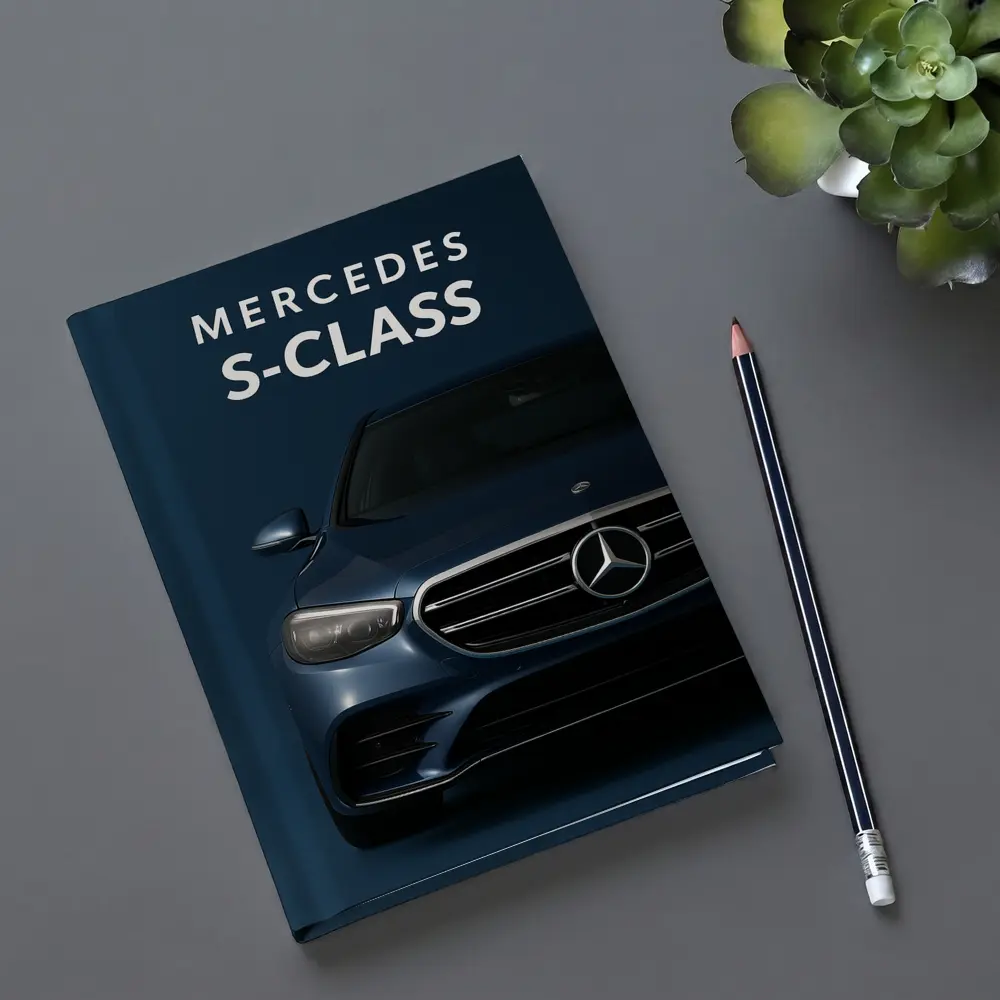 Mercedes S-Class Front View Dark Blue – Notebooks