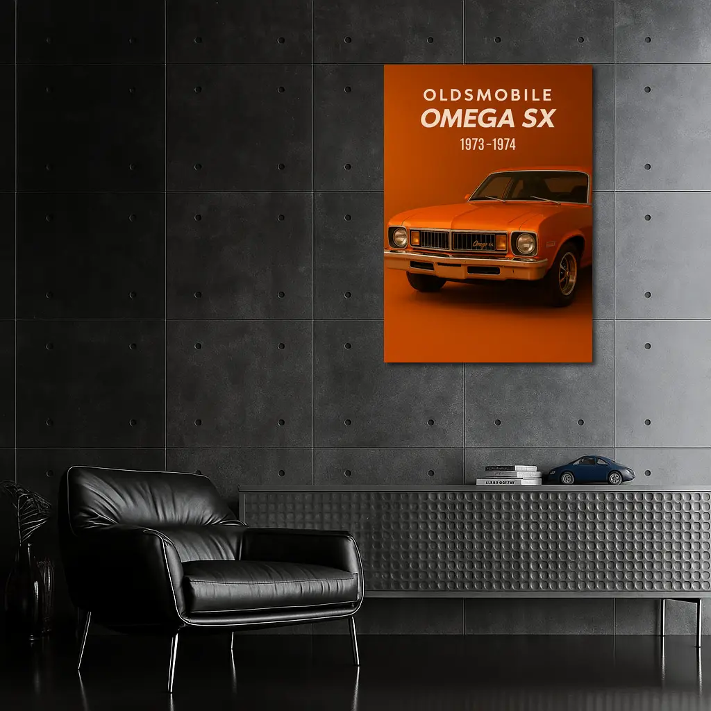 Oldsmobile Omega SX Classic Muscle Car Orange – Wall Art