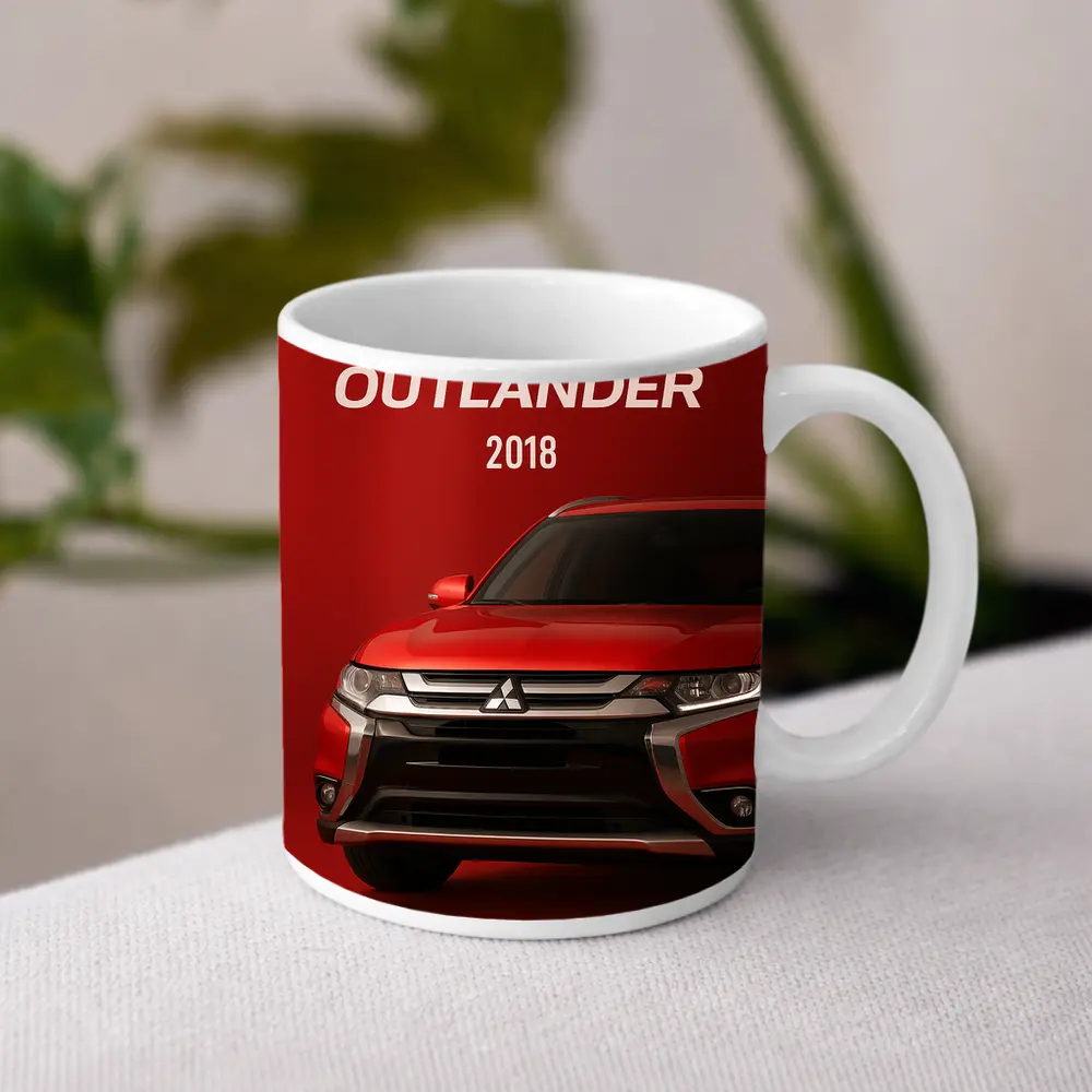 Mitsubishi Outlander 2018 Red Bold Front – Mugs