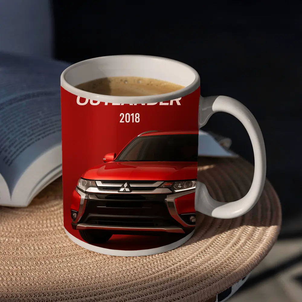 Mitsubishi Outlander 2018 Red Bold Front – Mugs