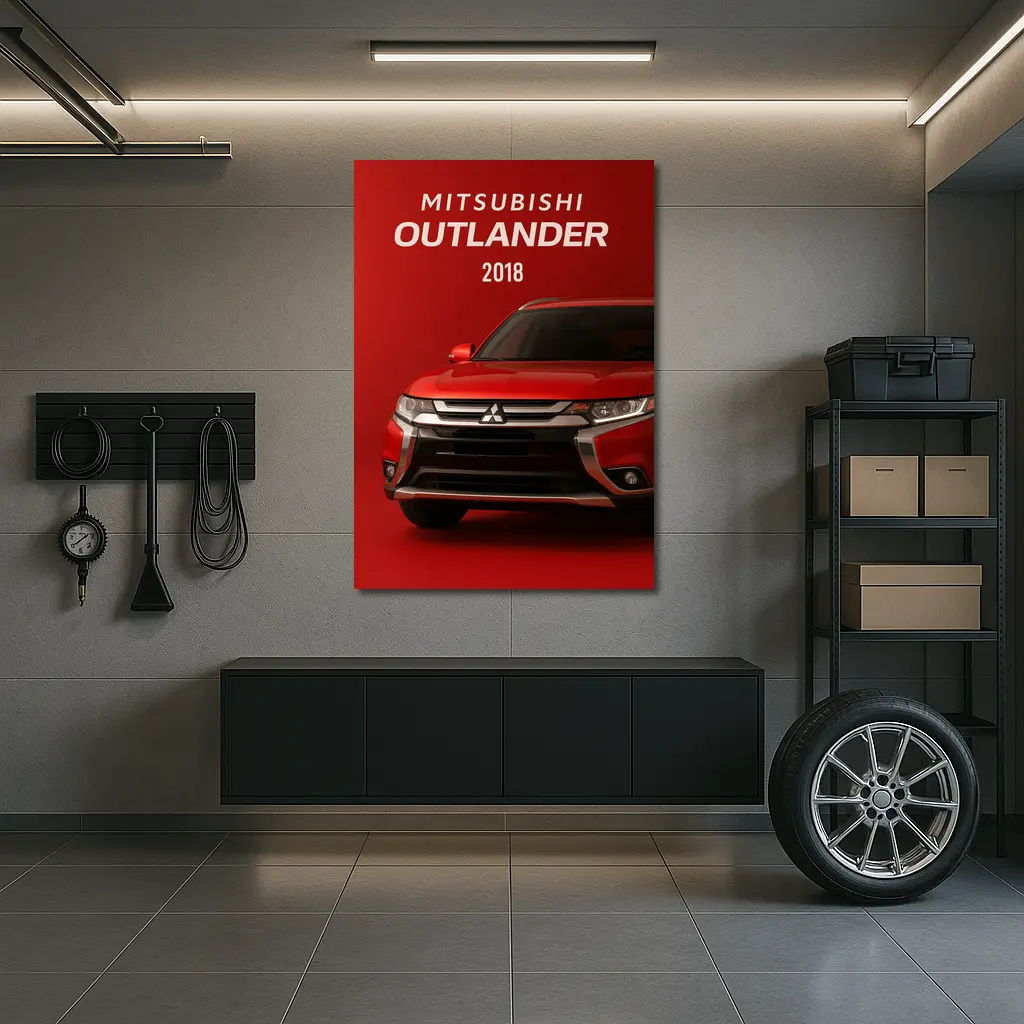 Mitsubishi Outlander 2018 Red Bold Front – Wall Art