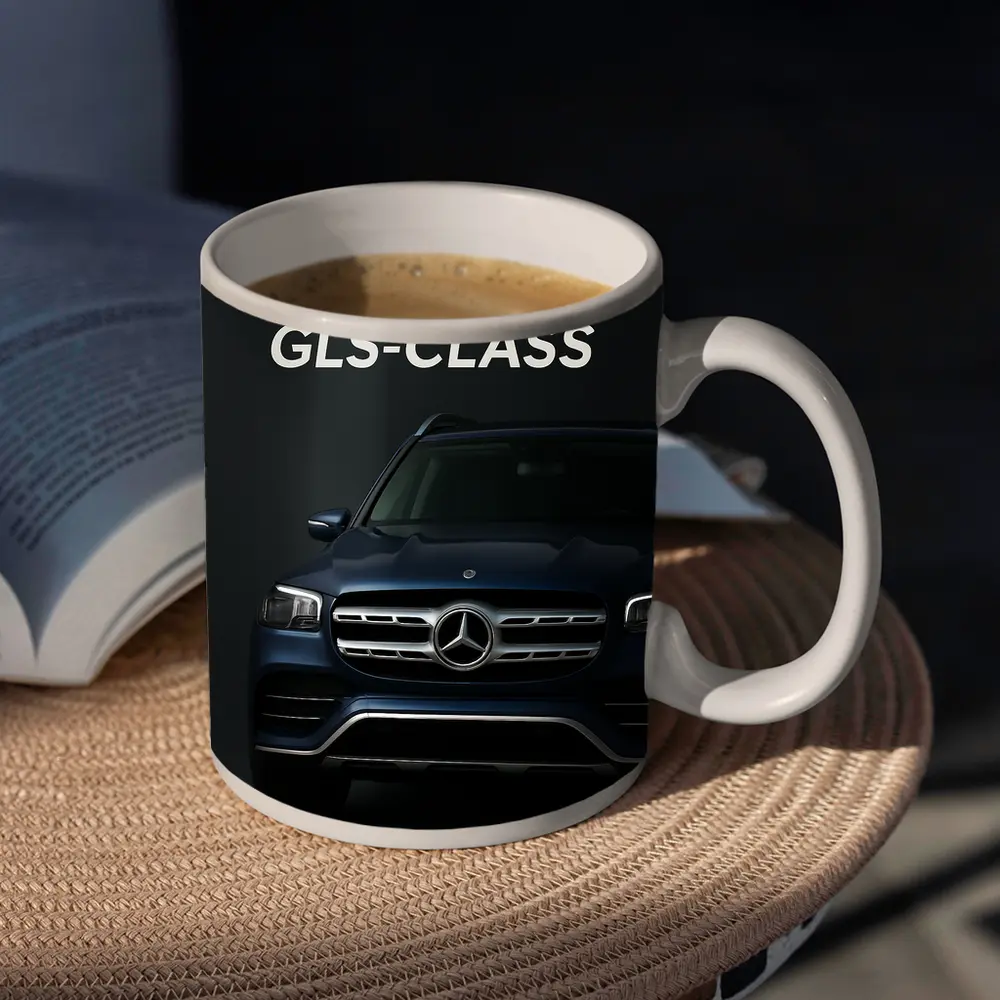 Mercedes GLS Class Dark Blue Front View – Mugs