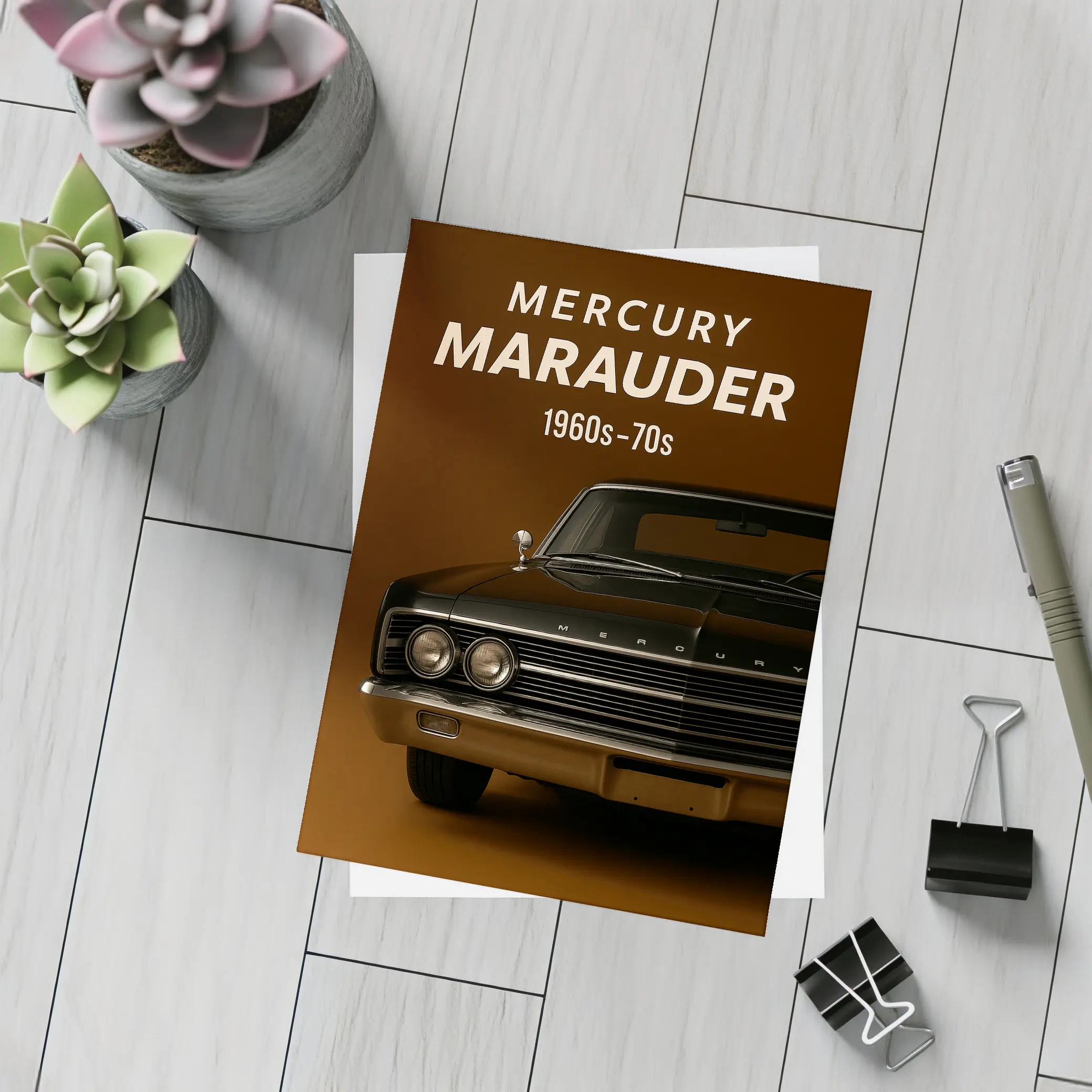 Mercury Marauder Classic Muscle Car Brown – Postcards