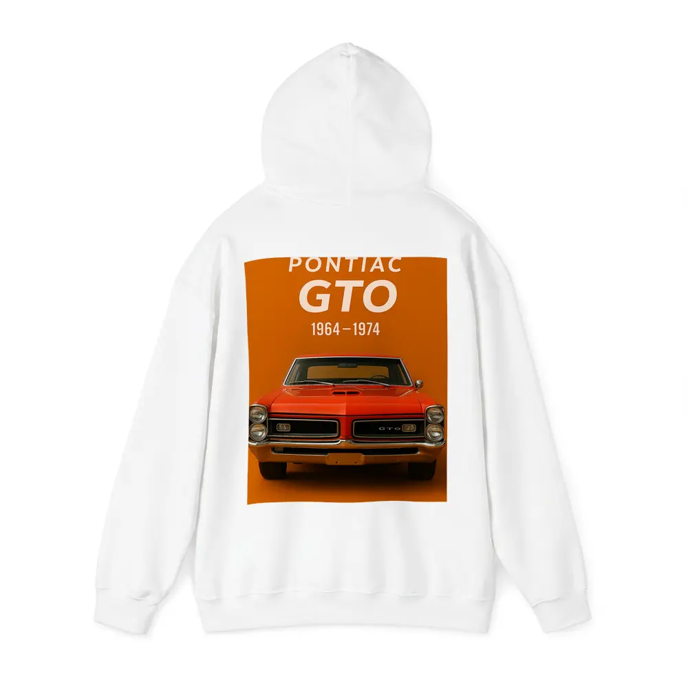 Pontiac GTO Classic Muscle Car Orange Background – Hoodies