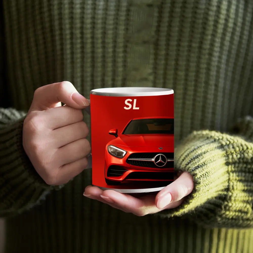 Mercedes SL Red Bold Front View – Mugs