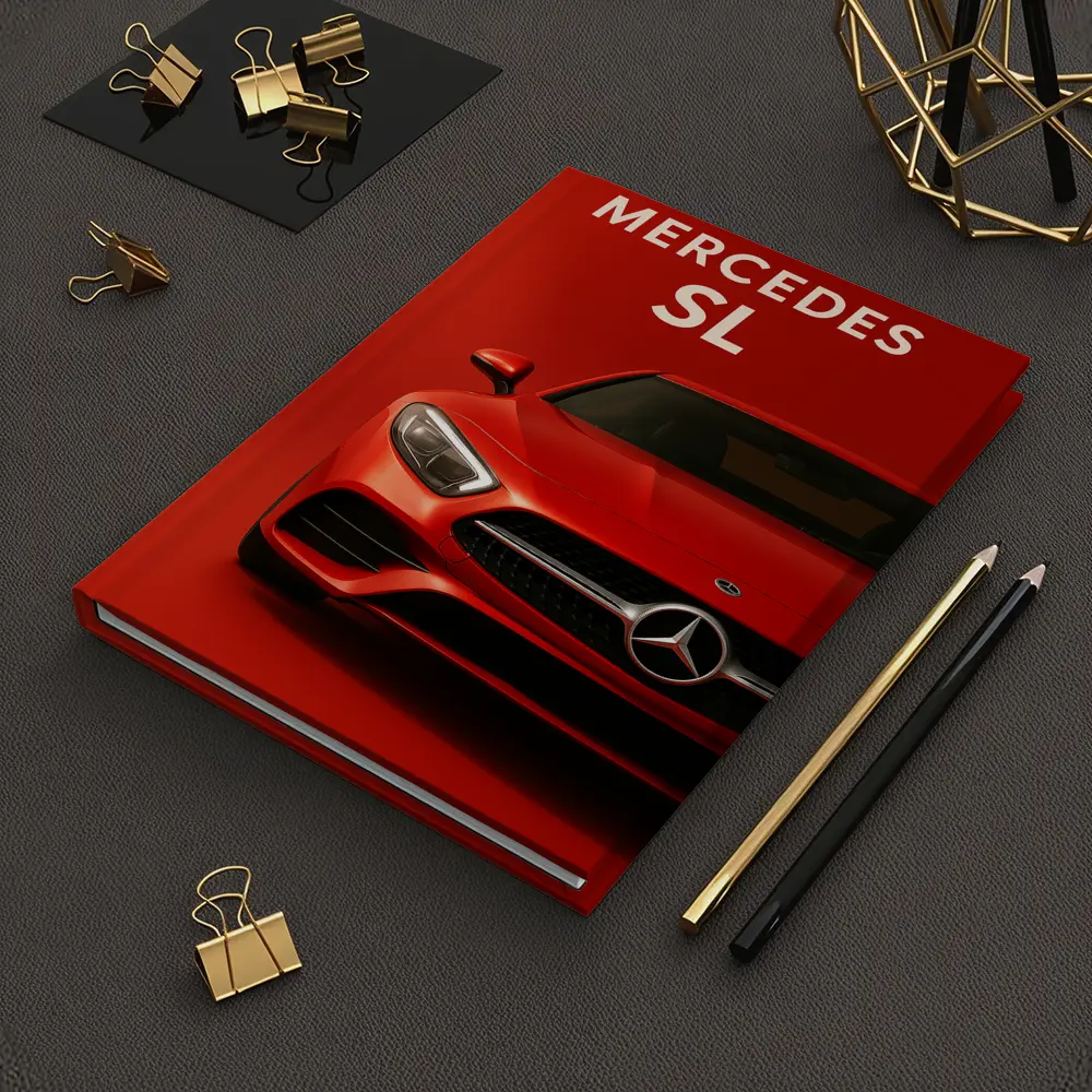Mercedes SL Red Bold Front View – Notebooks