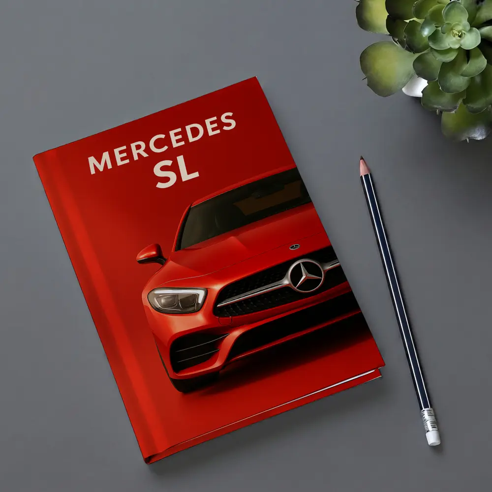 Mercedes SL Red Bold Front View – Notebooks