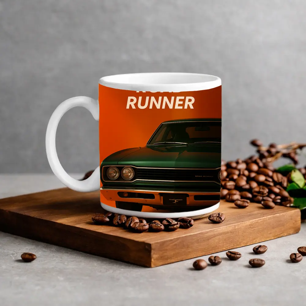 Plymouth Road Runner Classic Muscle Car Orange – Mugs
