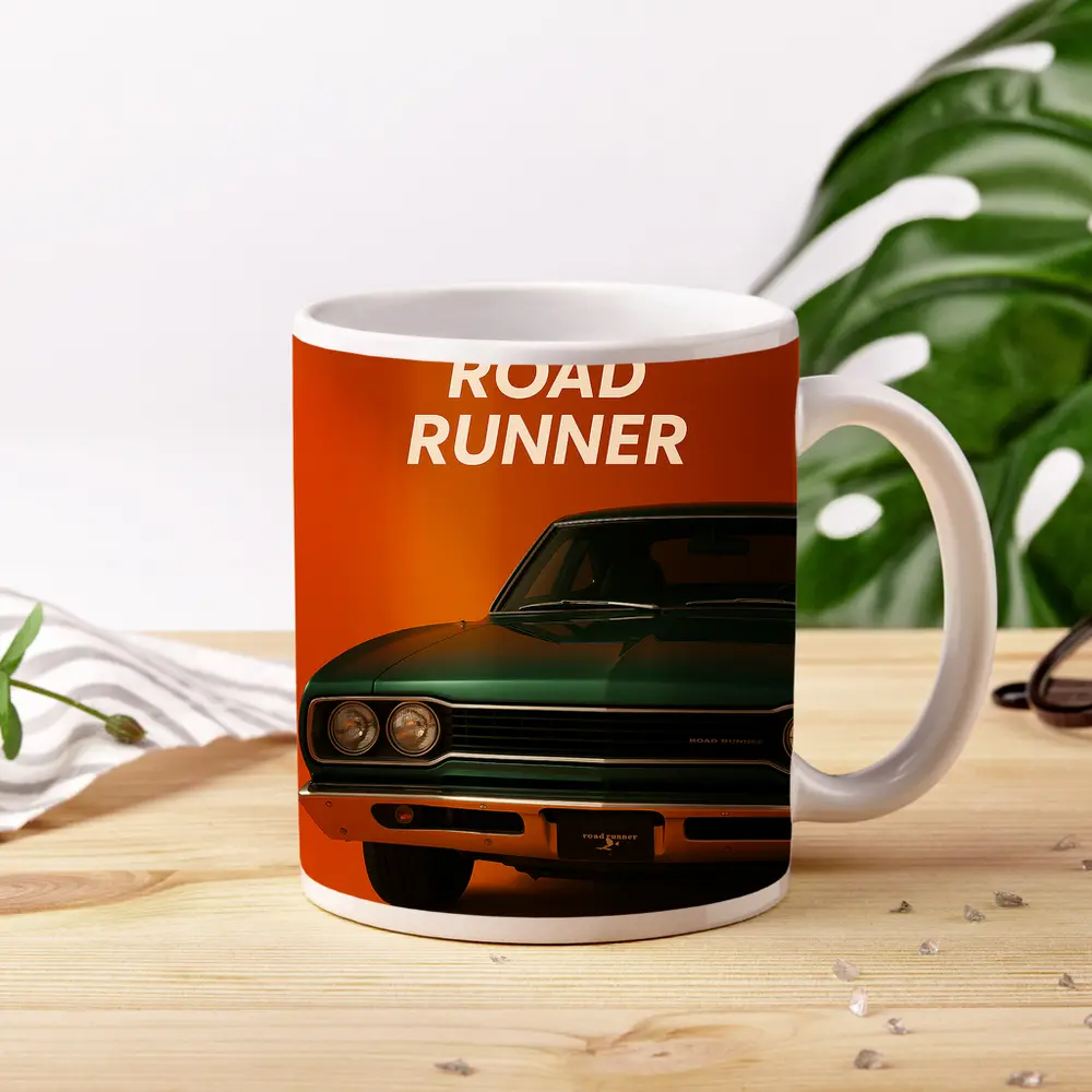 Plymouth Road Runner Classic Muscle Car Orange – Mugs