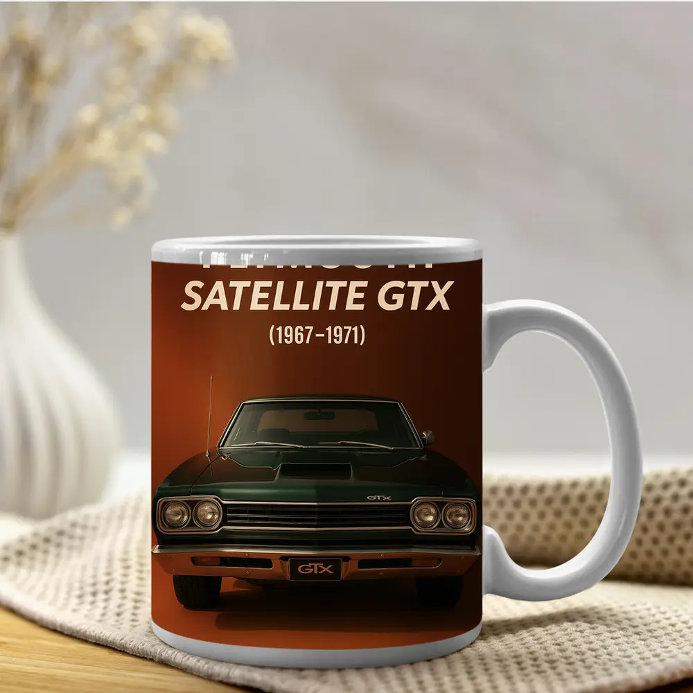 Plymouth Satellite GTX Classic Muscle Car Art – Mugs