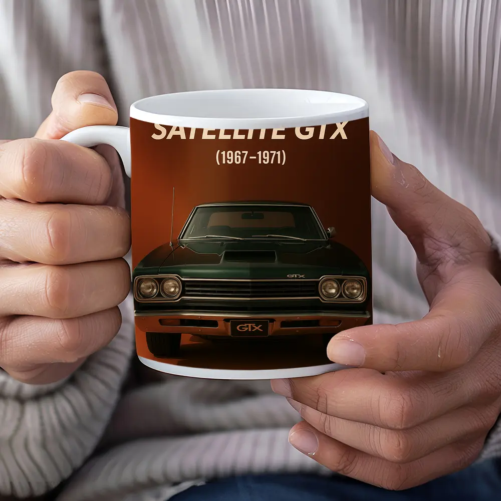 Plymouth Satellite GTX Classic Muscle Car Art – Mugs