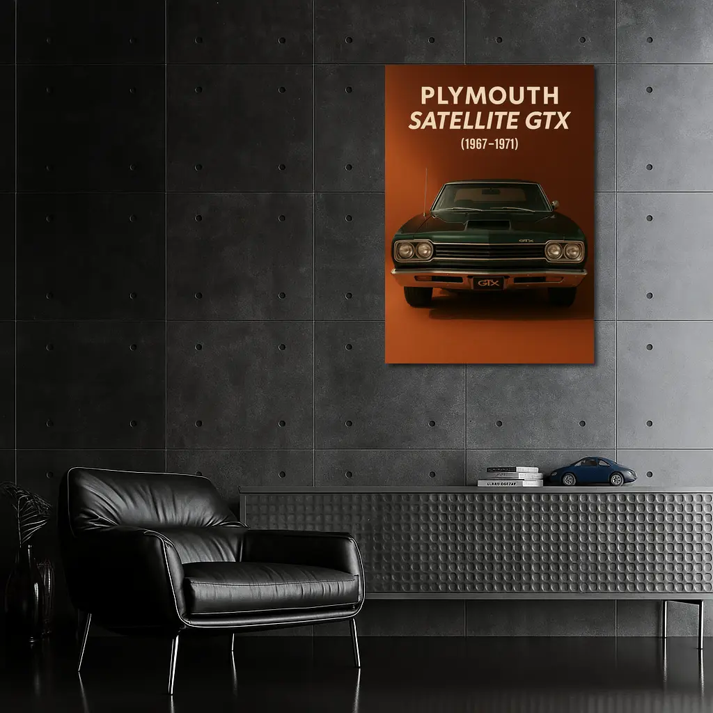 Plymouth Satellite GTX Classic Muscle Car Art – Wall Art