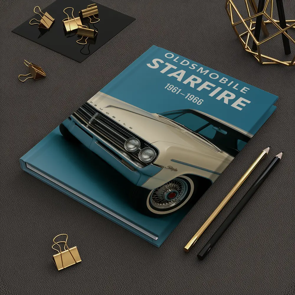 Oldsmobile Starfire Classic Car Blue Background – Notebooks