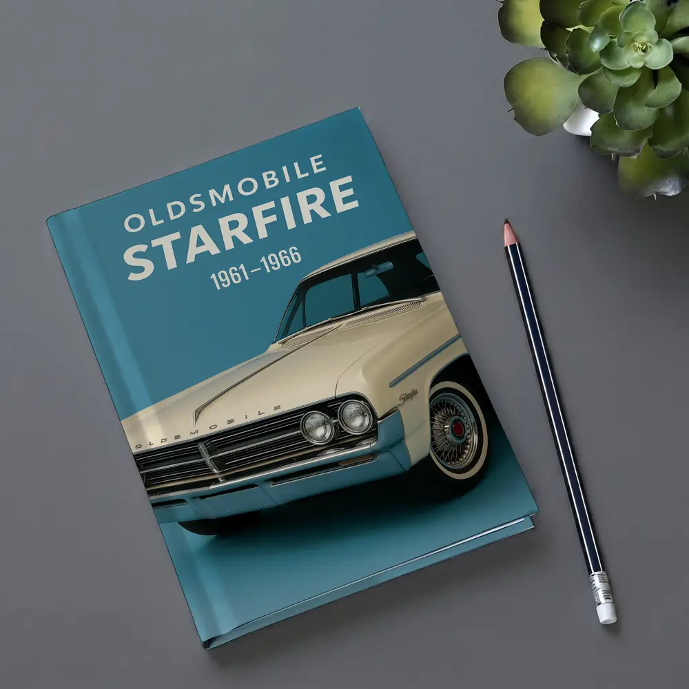 Oldsmobile Starfire Classic Car Blue Background – Notebooks