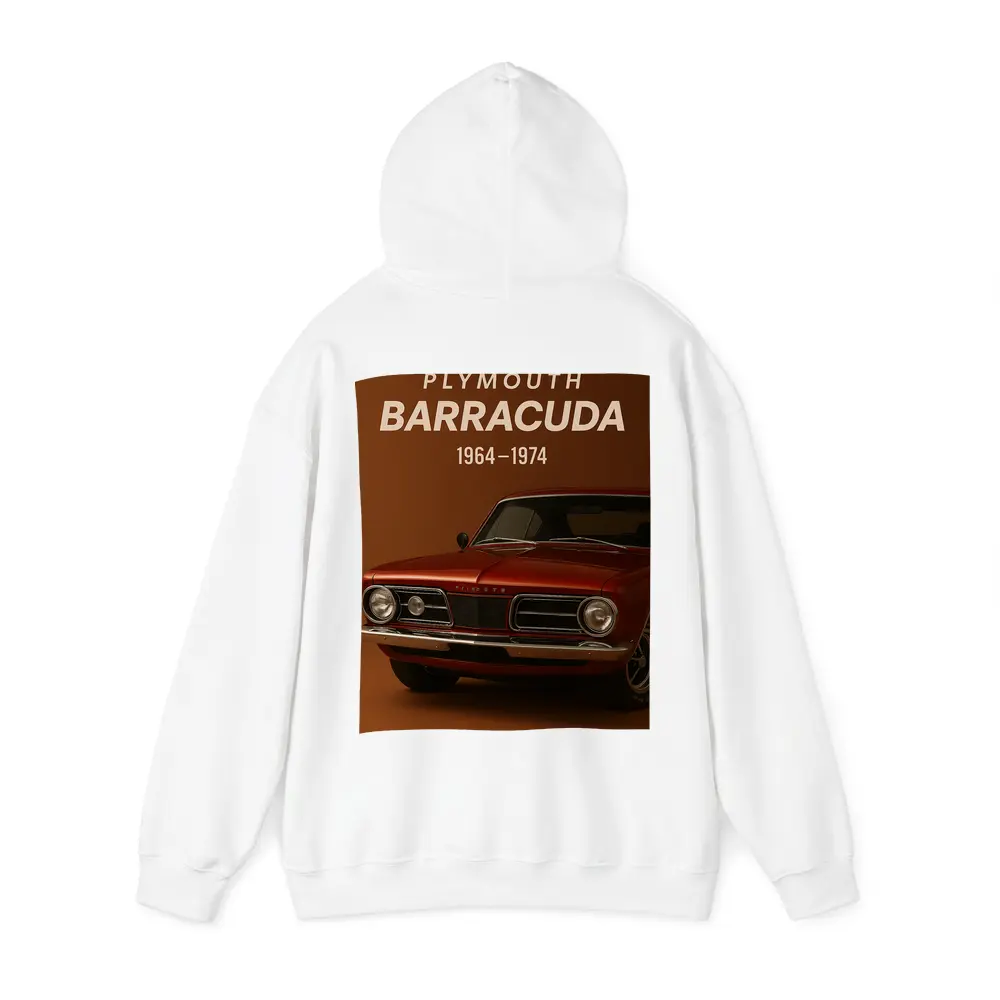 Plymouth Barracuda Classic Muscle Car Brown Background – Hoodies