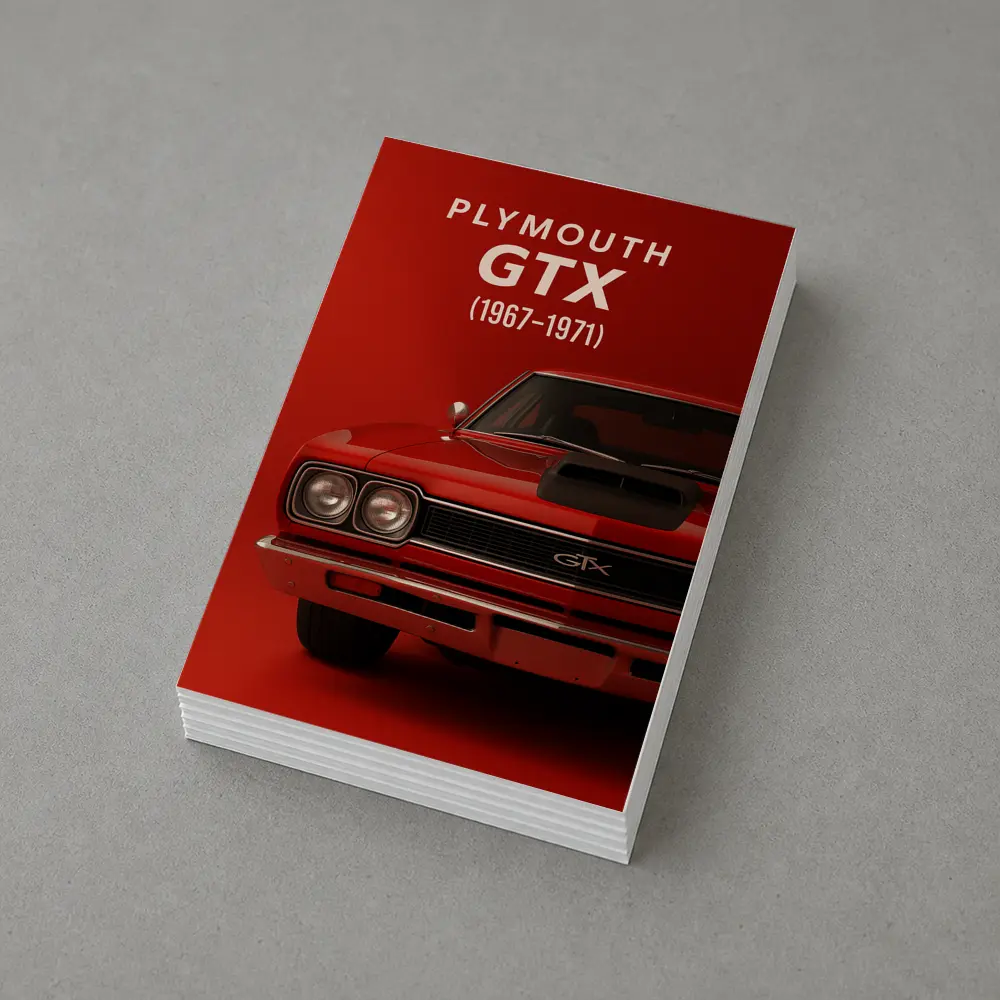 Plymouth GTX Classic Muscle Car Red Background – Postcards