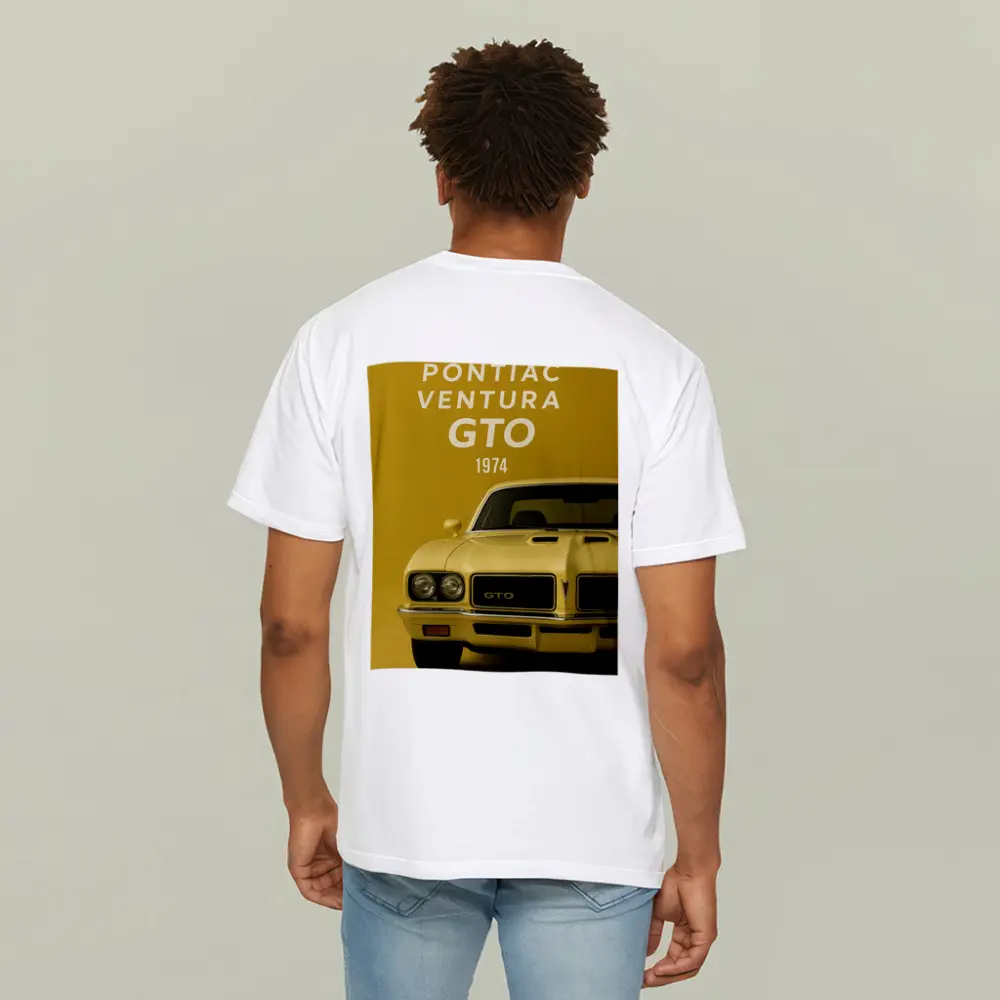Pontiac GTO 1974 Yellow Muscle Car – T-Shirts