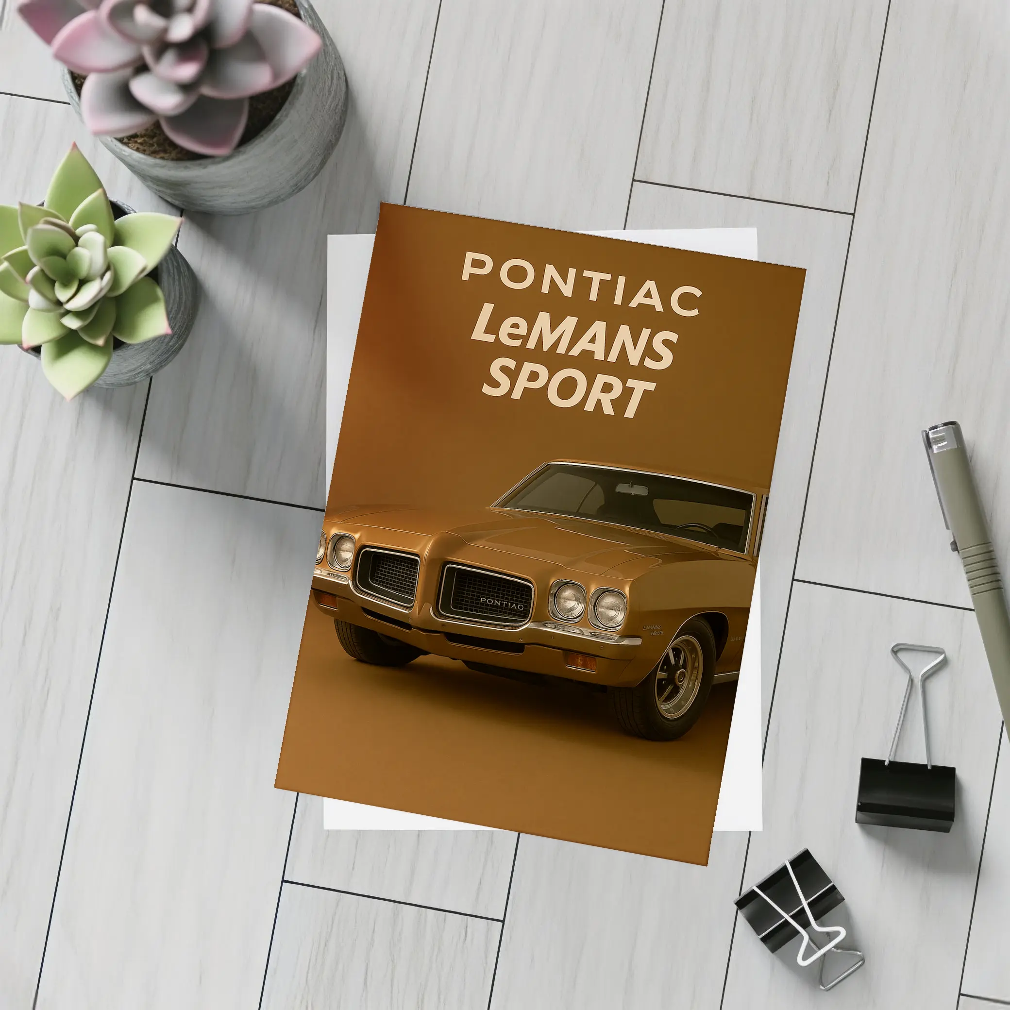 Pontiac LeMans Sport Classic Gold Brown – Postcards