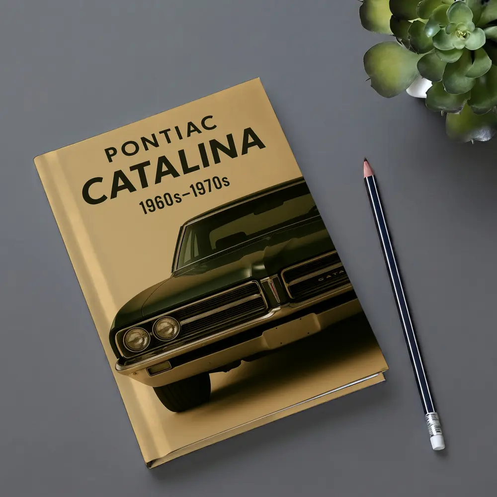 Pontiac Catalina Classic Dark Green Beige Background – Notebooks