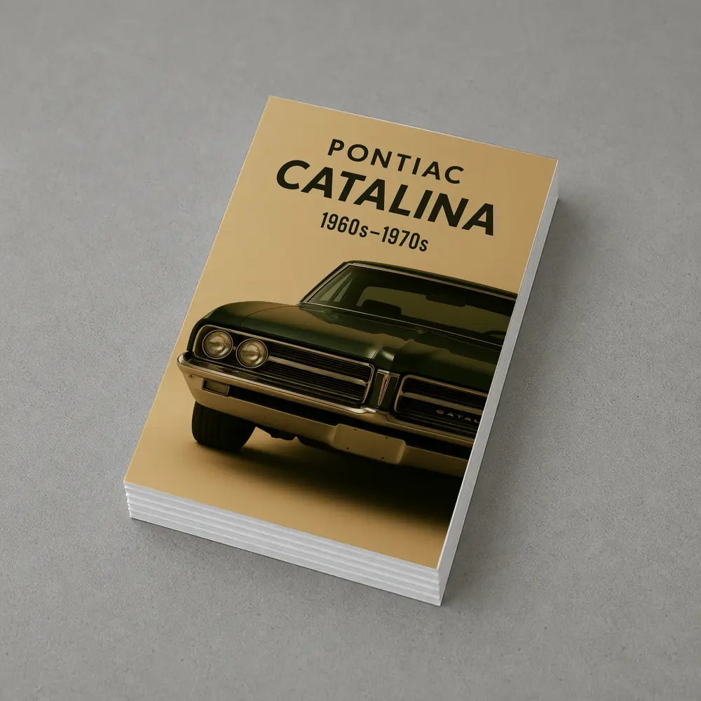 Pontiac Catalina Classic Dark Green Beige Background – Postcards