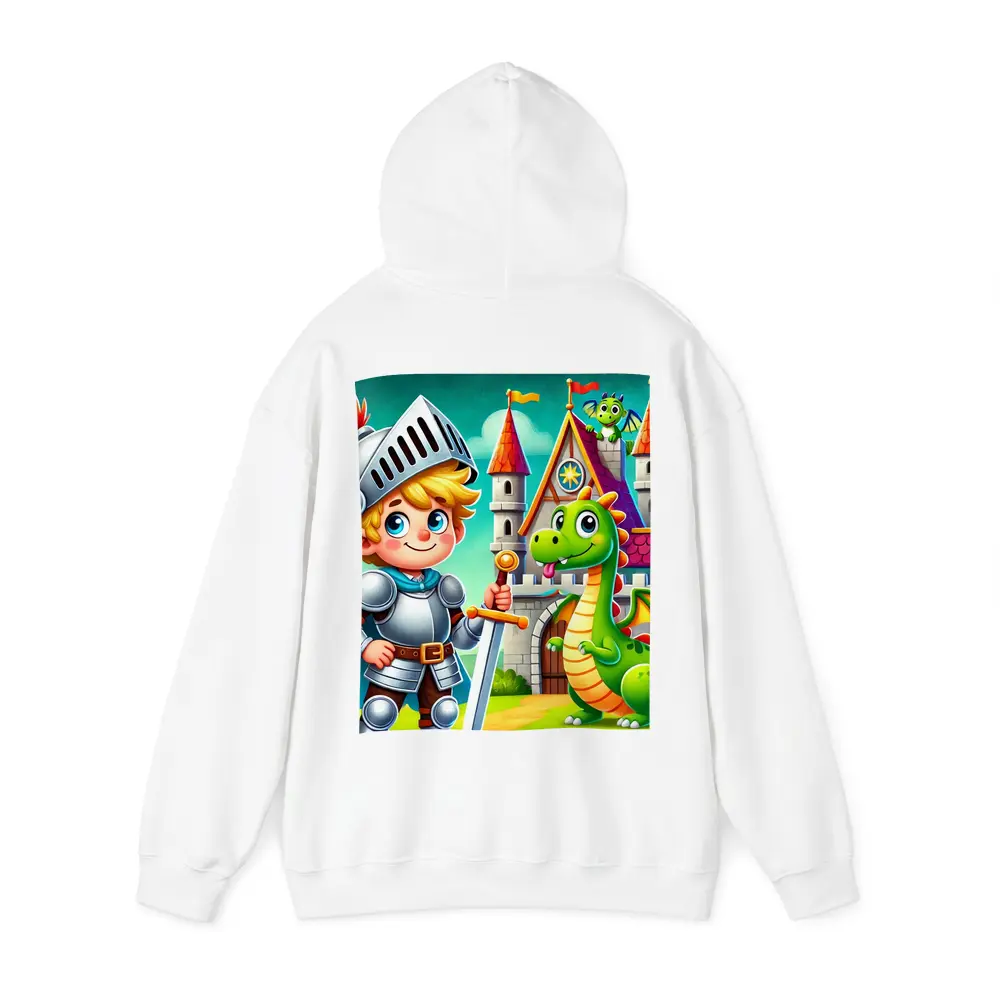 Cartoon Knight Boy and Dragon Castle – Hoodies