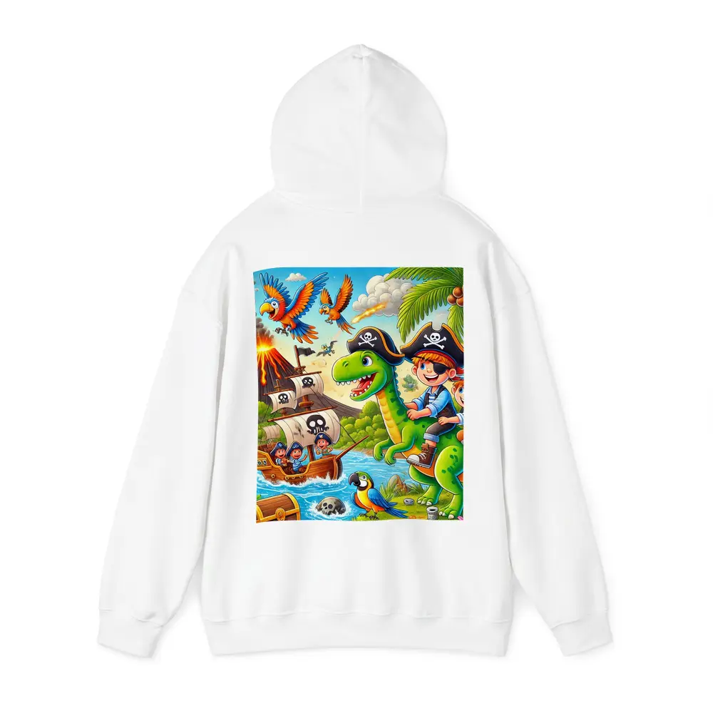 Pirate Kids Riding Dinosaur Treasure Island – Hoodies