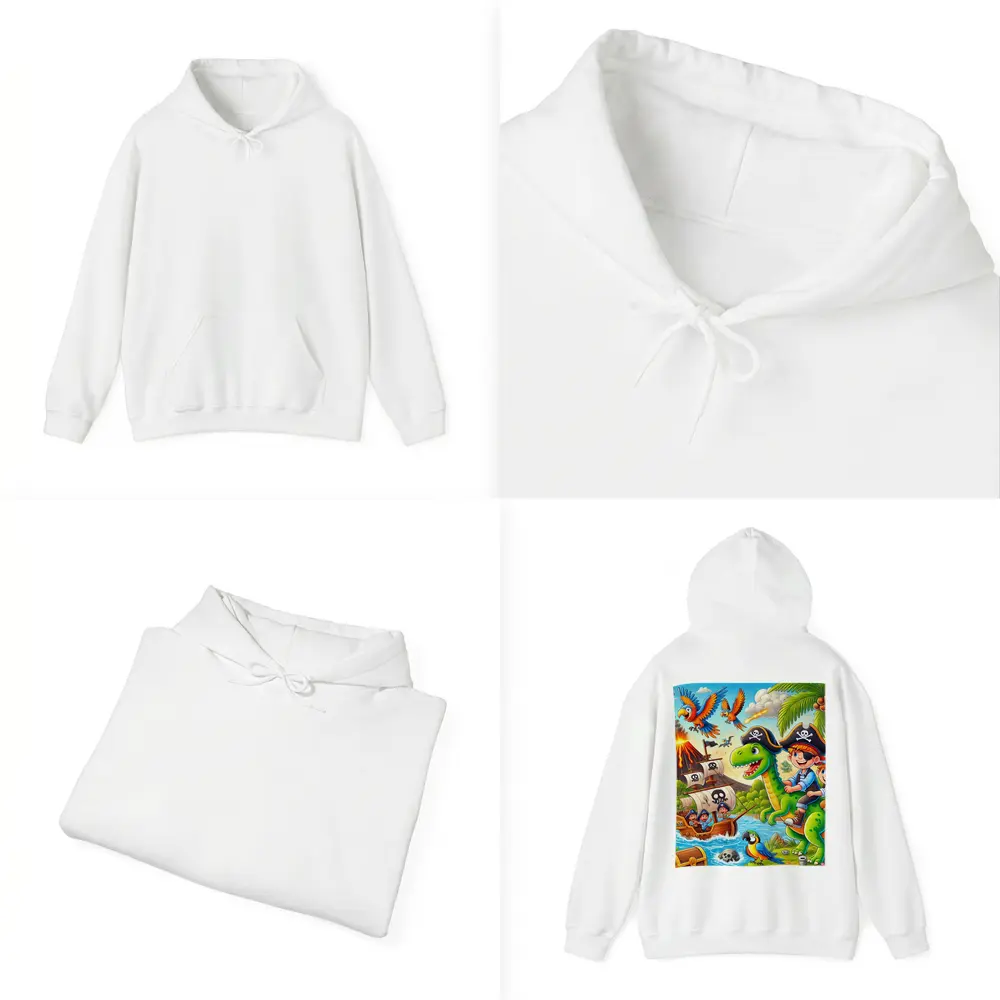 Pirate Kids Riding Dinosaur Treasure Island – Hoodies