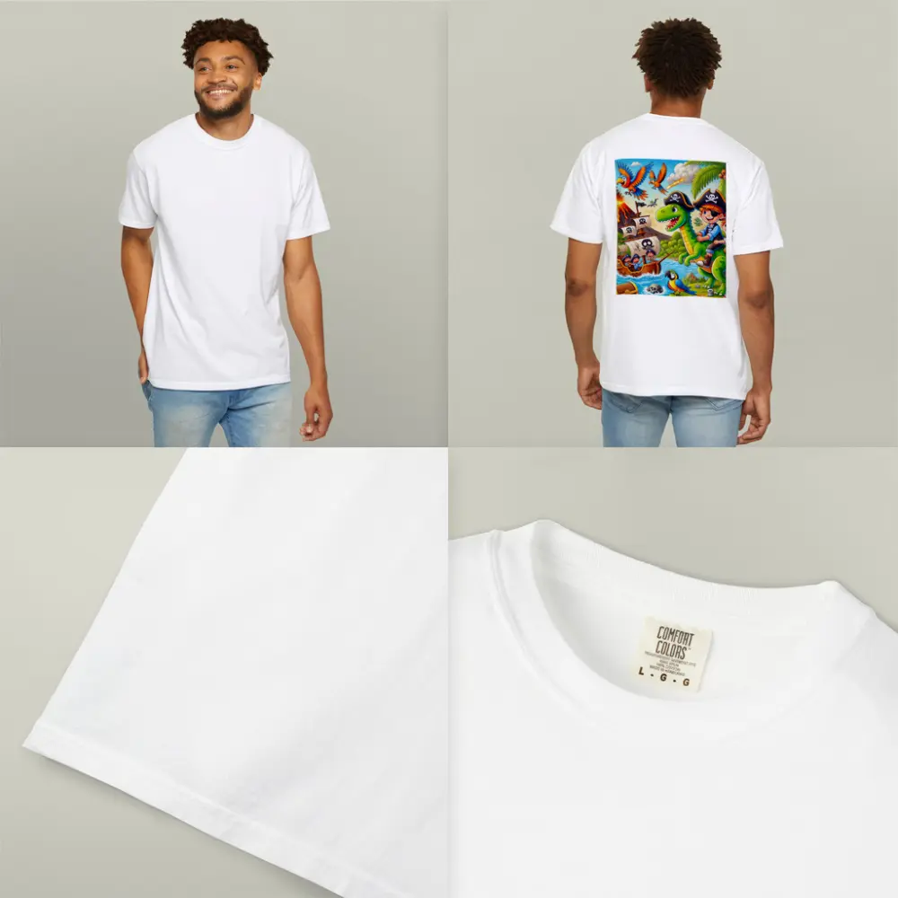 Pirate Kids Riding Dinosaur Treasure Island – T-Shirts