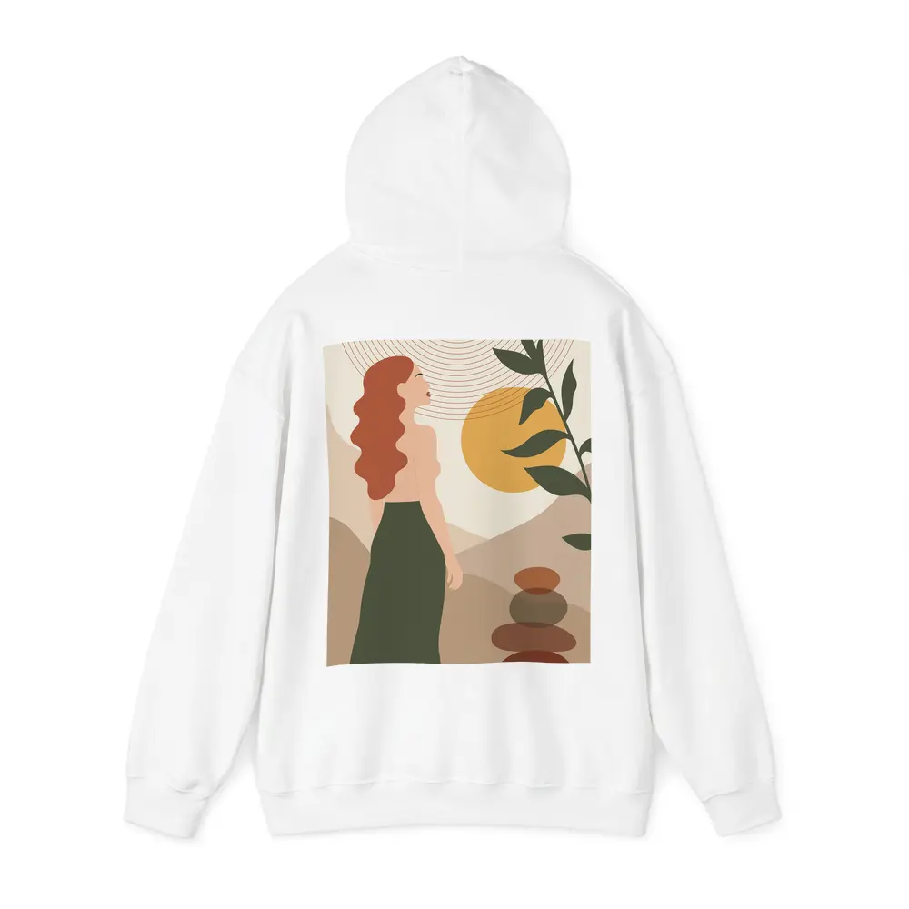 Boho Woman Sun Zen Stones Nature Art – Hoodies