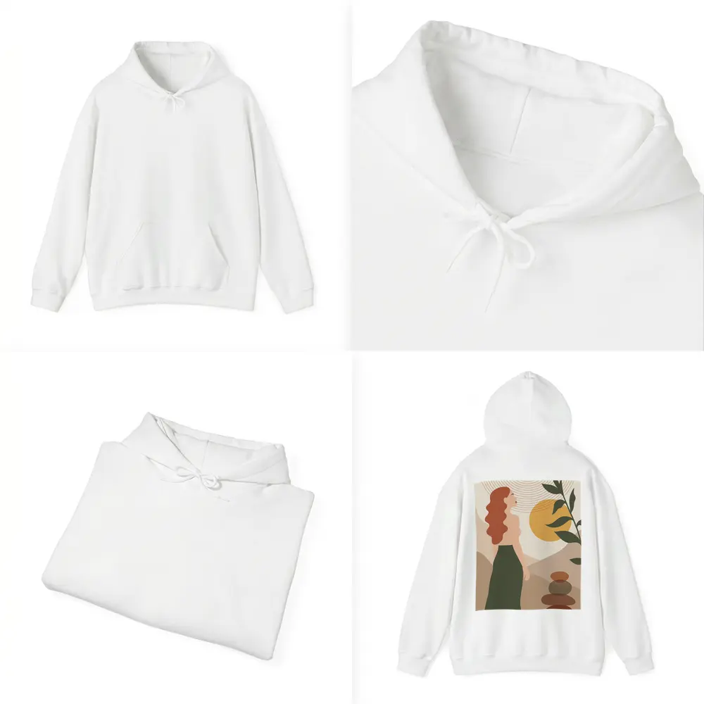 Boho Woman Sun Zen Stones Nature Art – Hoodies