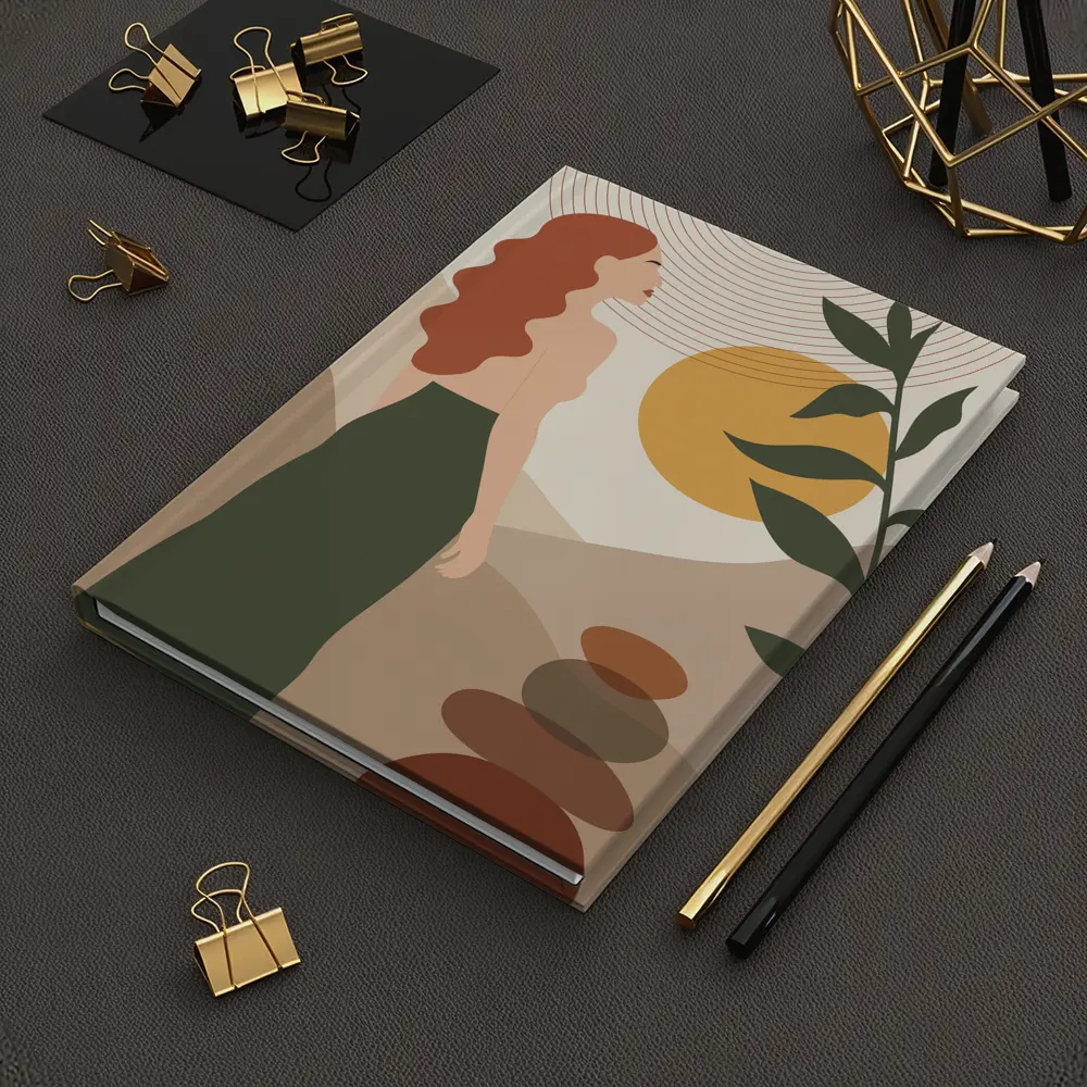 Boho Woman Sun Zen Stones Nature Art – Notebooks