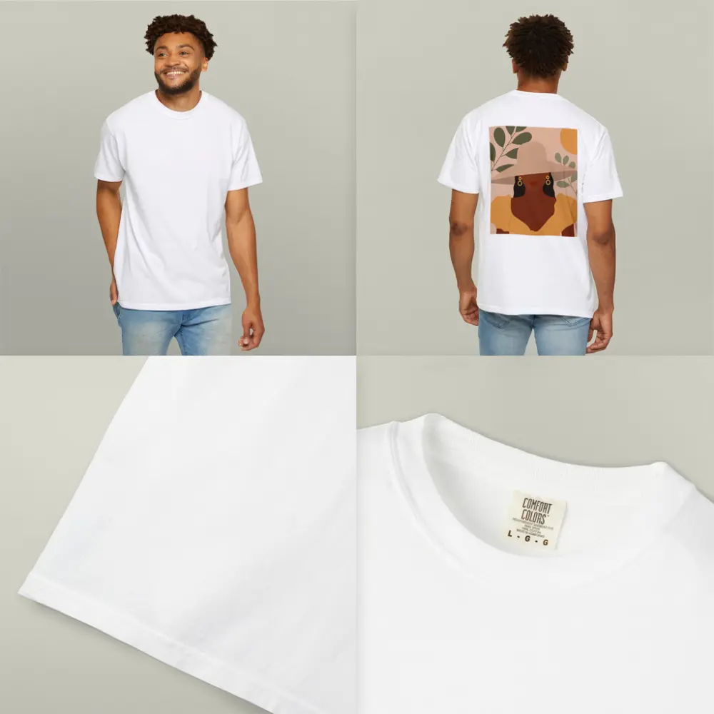Boho Woman Wide Hat Sun Leaves – T-Shirts