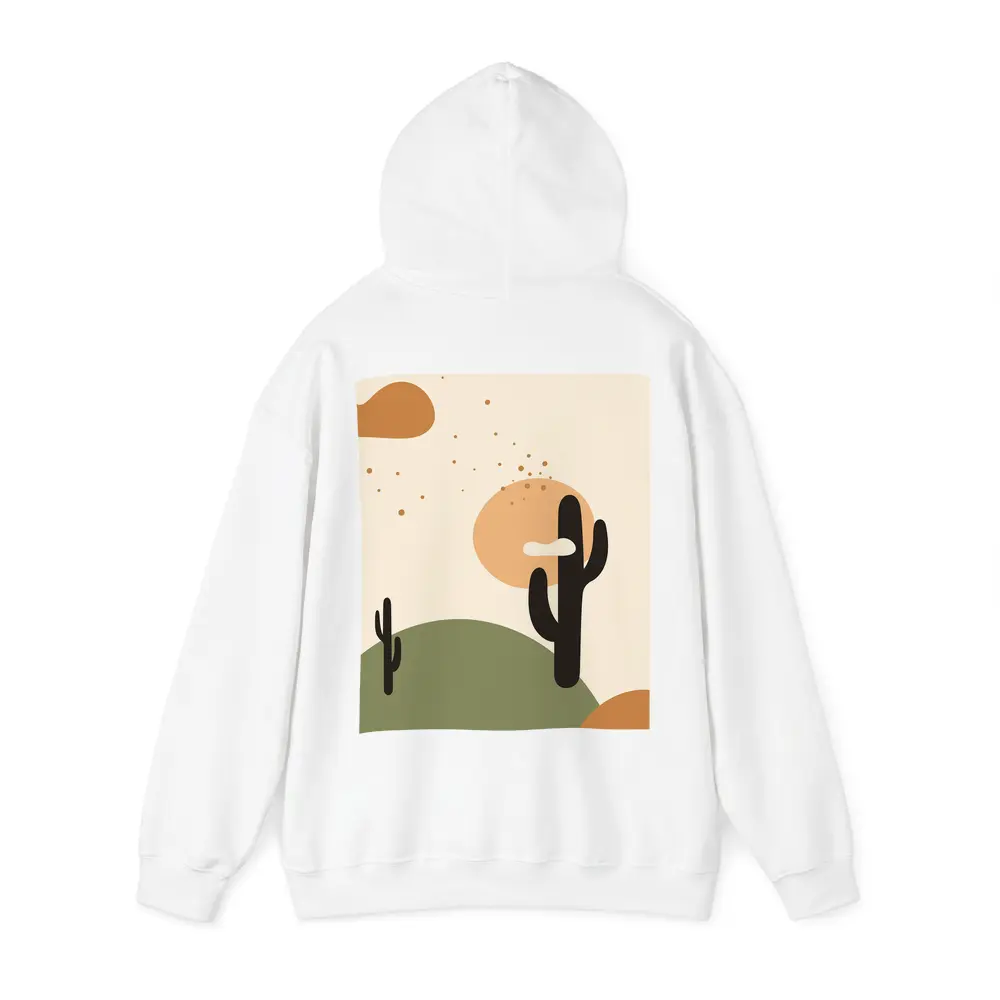 Boho Desert Cactus Minimalist Warm Tones Art – Hoodies